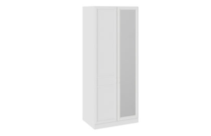 Шкаф для одежды с 1 глухой и 1 зеркальной дверью левый «Франческа» – СМ-312.07.005L