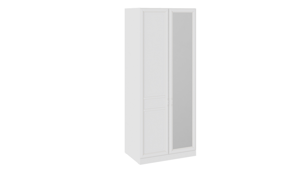 Шкаф для одежды с 1 глухой и 1 зеркальной дверью левый «Франческа» – СМ-312.07.005L