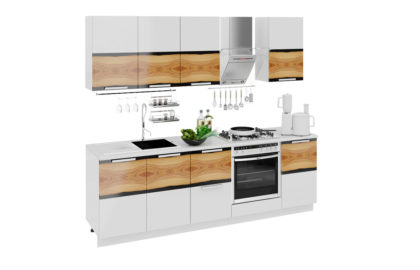 Кухонный гарнитур длиной – 240 см (со шкафом НБ) – ГН72_240_2 (НБ)