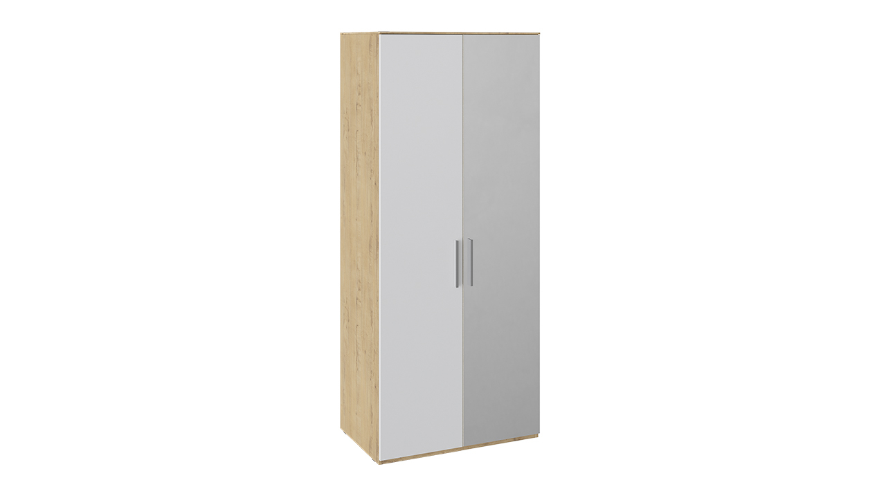 Шкаф для одежды с 1 глухой и 1 зеркальной дверями правый «Квадро» – СМ-281.07.004 R
