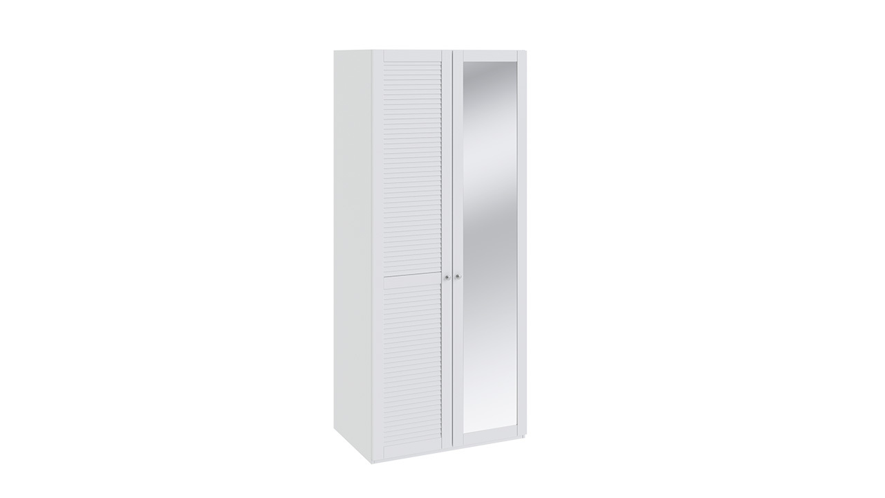 Шкаф для одежды с 1-ой глухой и 1-ой с зеркальной дверью «Ривьера» – СМ 241.07.002 L