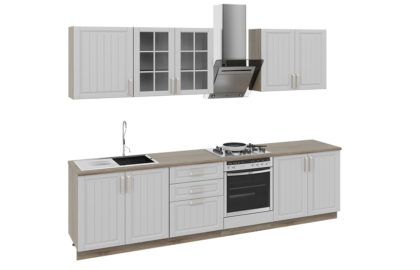 Кухонный гарнитур длиной – 300 см (со шкафом НБ) – ГН72_300_1 (НБ)