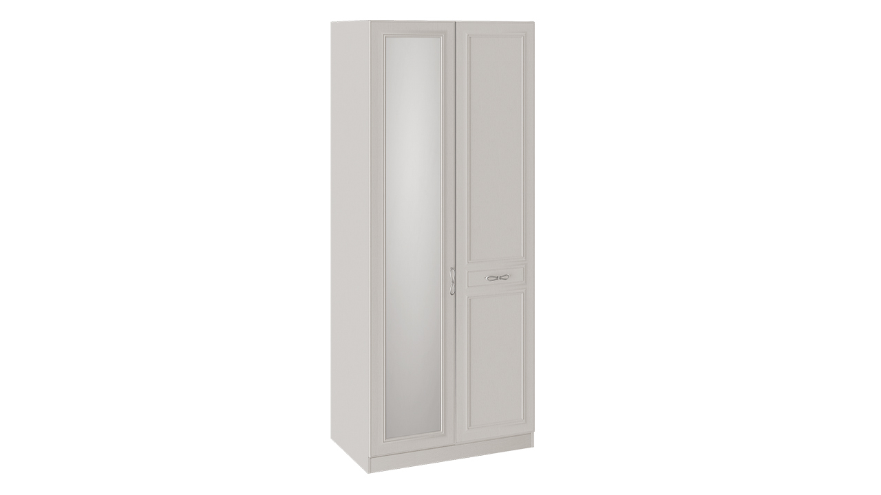 Шкаф для одежды с 1 глухой и 1 зеркальной дверью правый «Сабрина» – СМ-307.07.221R