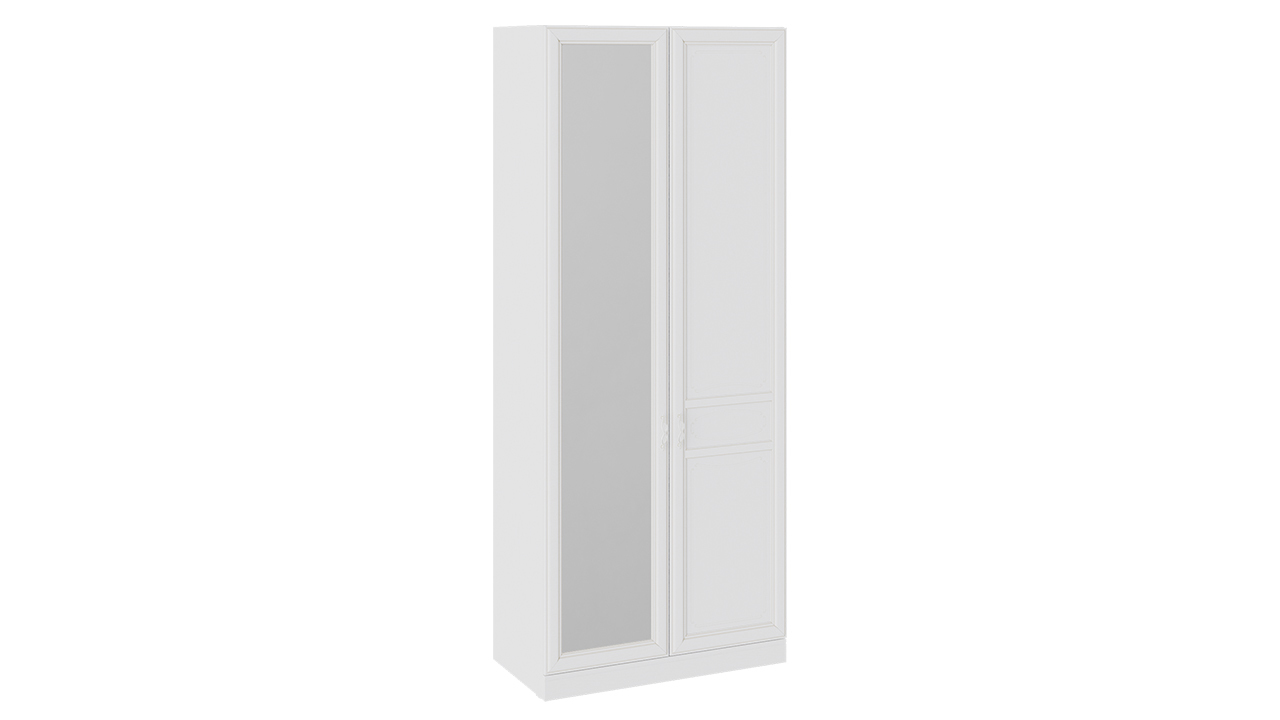Шкаф для одежды с 1 глухой и 1 зеркальной дверью левый «Франческа» – СМ-312.07.025L