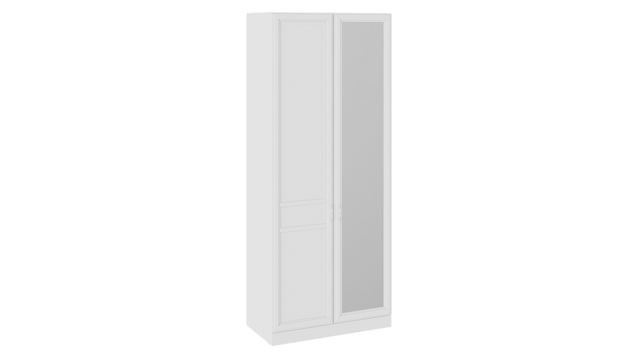 Шкаф для одежды с 1 глухой и 1 зеркальной дверью правый «Франческа» – СМ-312.07.025R