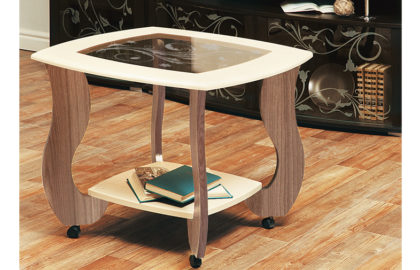Журнальный стол сатурн – м01 со стеклом и рисунком