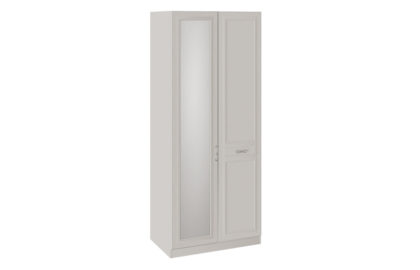 Шкаф для одежды с 1 глухой и 1 зеркальной дверью правый «Сабрина» – СМ-307.07.021R