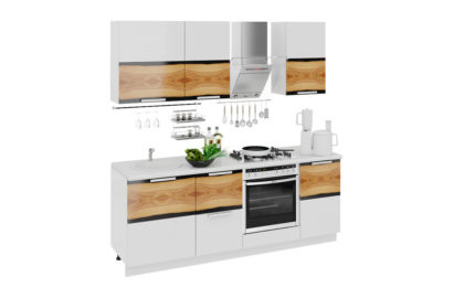 Кухонный гарнитур длиной – 210 см (со шкафом НБ) – ГН72_210_2 (НБ)