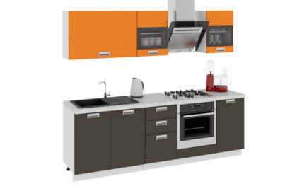 Кухонный гарнитур длиной – 240 см (со шкафом НБ) – ГН60_240_1 (НБ)