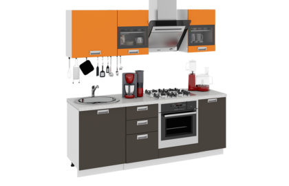 Кухонный гарнитур длиной – 210 см (со шкафом НБ) – ГН60_210_2 (НБ)