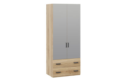 Шкаф для одежды с ящиками и зеркальными дверями «Рико» – СМ-340.07.214