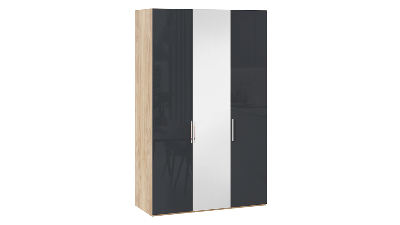 Шкаф комбинированный с 2 глухими и 1 зеркальной дверями правый «Эмбер» – СМ-348.07.010 R